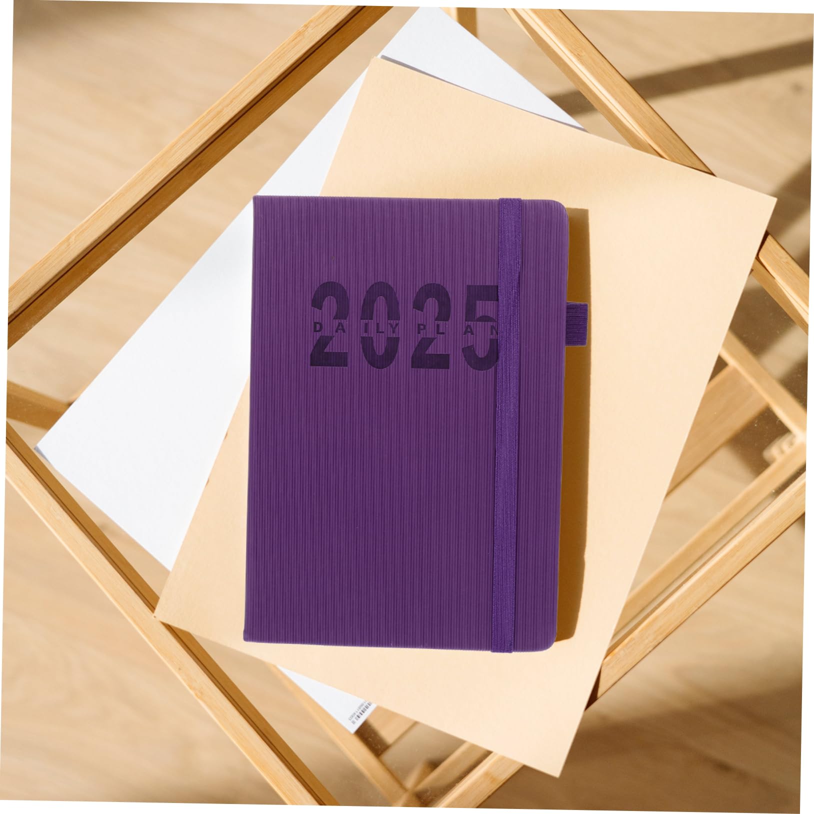 Happyyami Agenda Planer Hardcover mit Integriertem Stifthalter Eleganter Monats und Wochenplaner für Büro Studium und Reisen für Organisation und Terminplanung