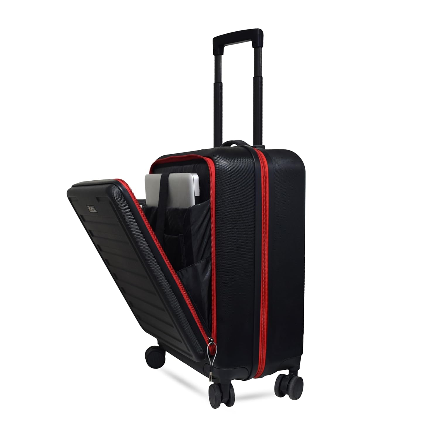 Swiss Military PRIMUSPLUS Laptop Trolley Bag 55cm Cabin Suitcase, Lightweight ABS, 15.6” Laptop Slot, 360° Wheels, Push-button Telescopic handle, enhanced security, Business Travel Luggage (52L) Black Swiss Military PRIMUSPLUS Laptop Trolley Bag 55cm Cabin Suitcase, Lightweight ABS, 15.6” Laptop Slot, 360° Wheels, Push-button Telescopic handle, enhanced security, Business Travel Luggage (52L) Black