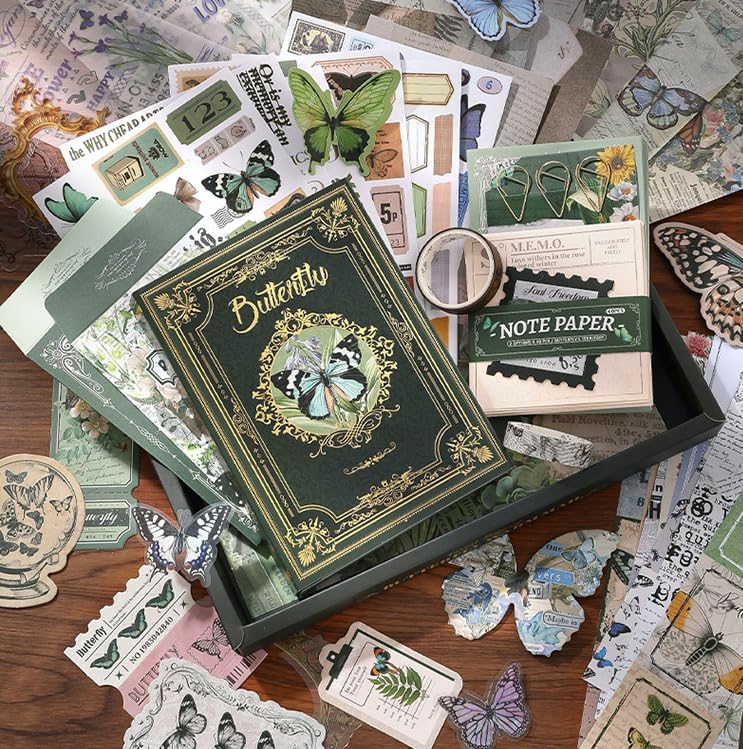 EVERYDAY JOURNAL 346 Pcs Scrapbook & Junk Journal Kit – A6 Vintage