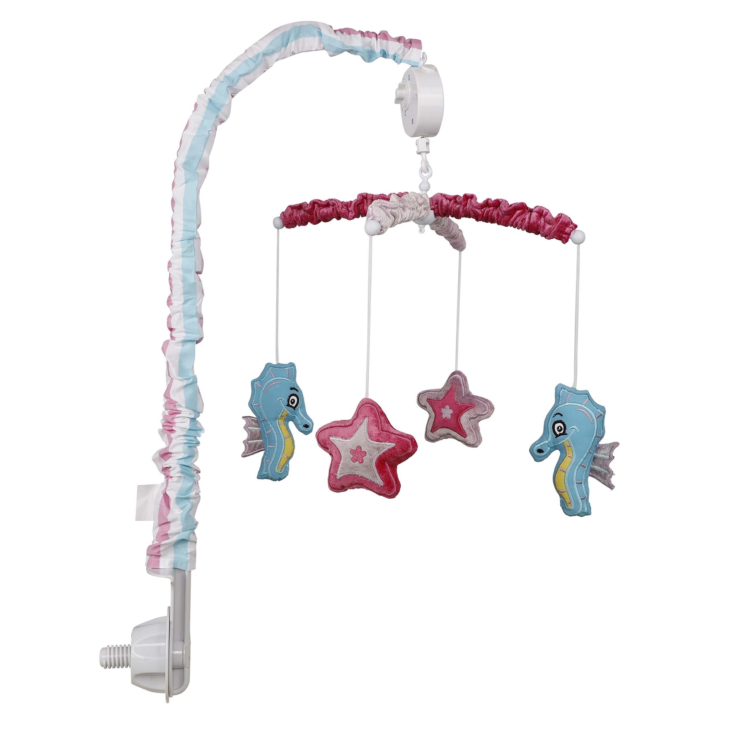 abracadabra Musical Cot Mobile, Develops Visual & Auditory Senses, 0-18 Months, Mermaid, Purple