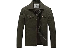 Cotton Canvas Military Lapel Jacket, A fashionable choice for men who appreciate timeless style