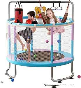 60 inch Trampoline for Kids with Enclosure