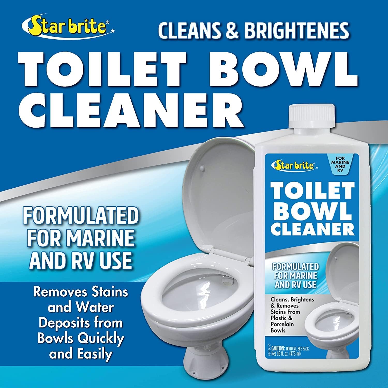 STAR BRITE Toilet Bowl Cleaner - Formulated for Boat & RV Use + Fast Dissolving Toilet Tissue Marine/RV/Camping Grade