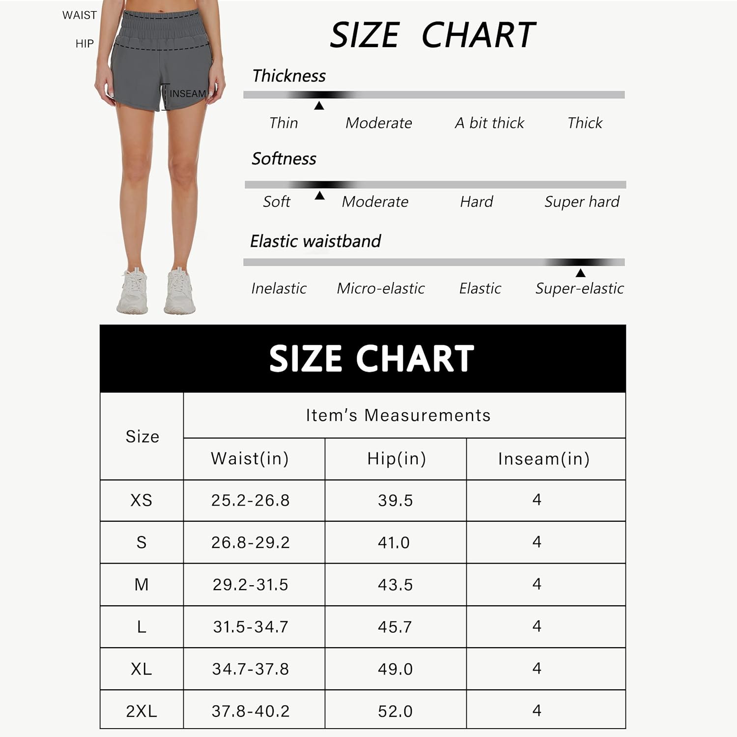 MIVEI Women's High Waisted Athletic Shorts 4" with Liner Quick Dry Running Gym Shorts Workout Zipper Pocket : Clothing, Shoes & Jewelry