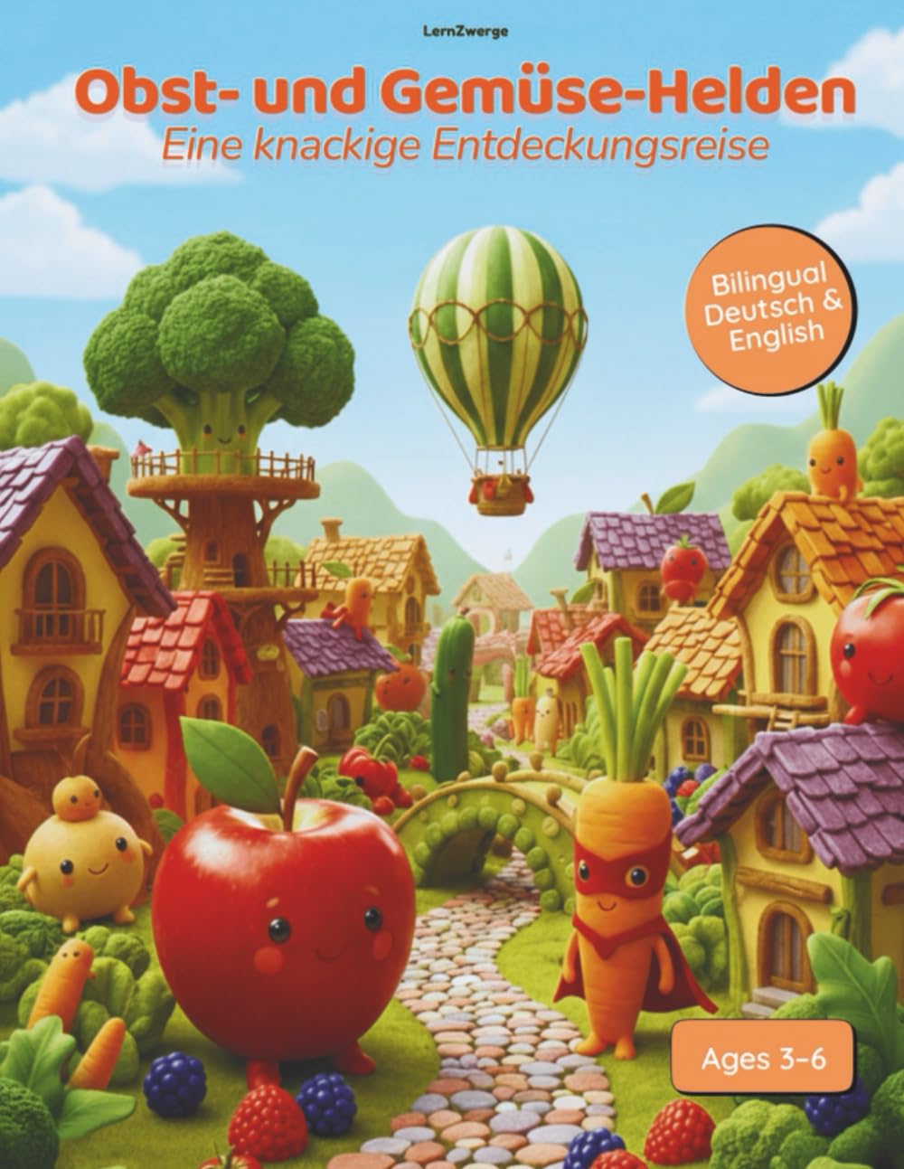 Knusperfreunde – Obst & Gemüse: Ein fröhliches Ausmalbuch für Kinder von 3–6 Jahren