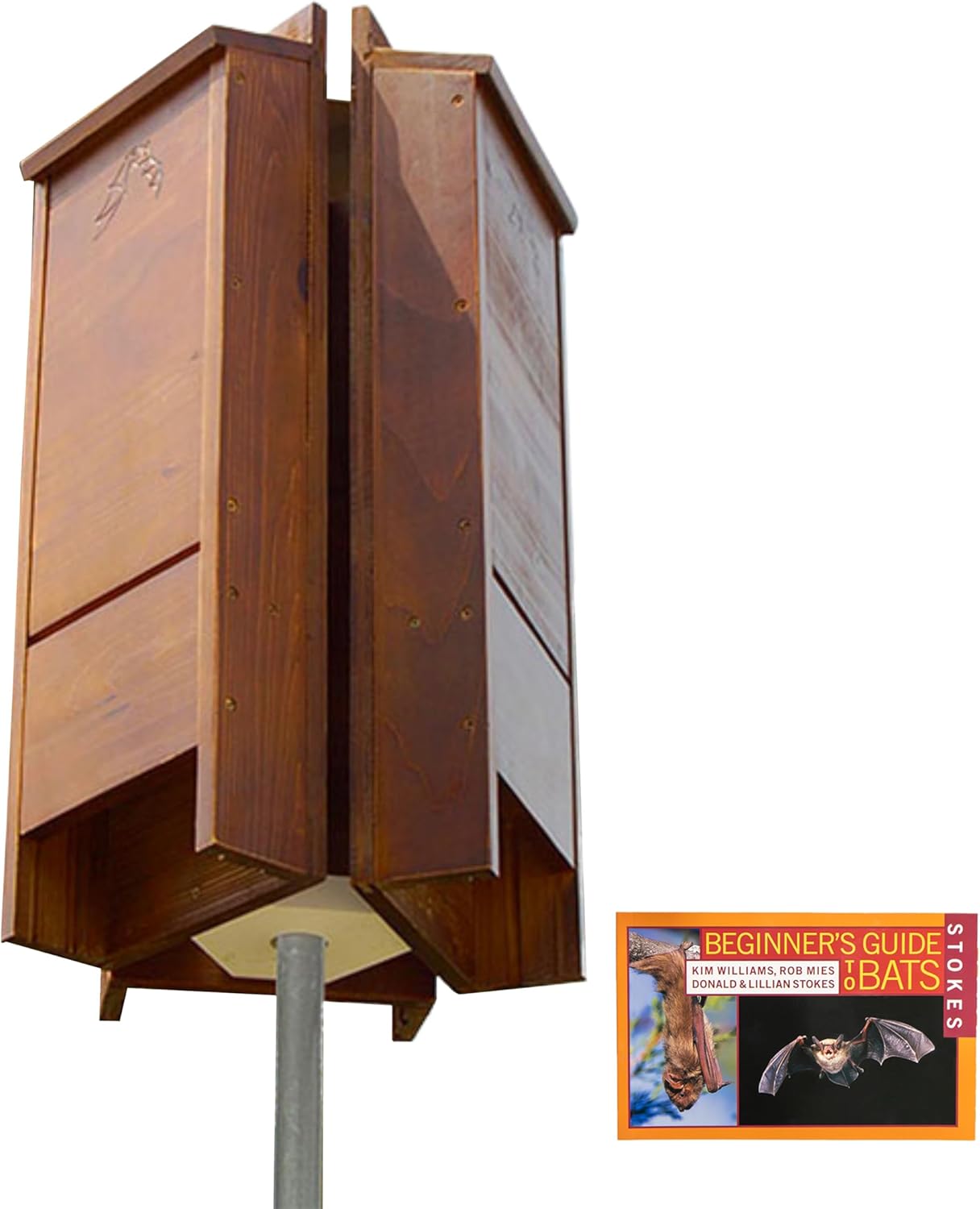 BestNest Premium Stained Triple Bat House Kit, 195 Bats