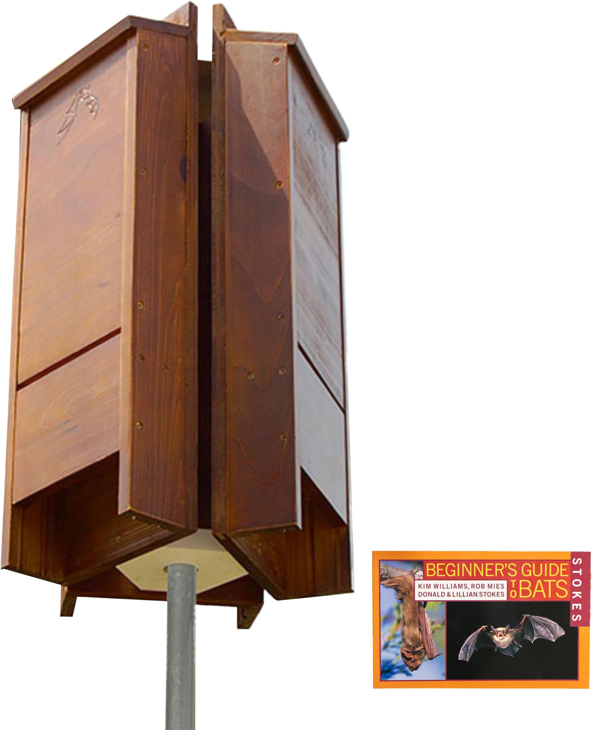 BestNest Premium Stained Triple Bat House Kit, 195 Bats