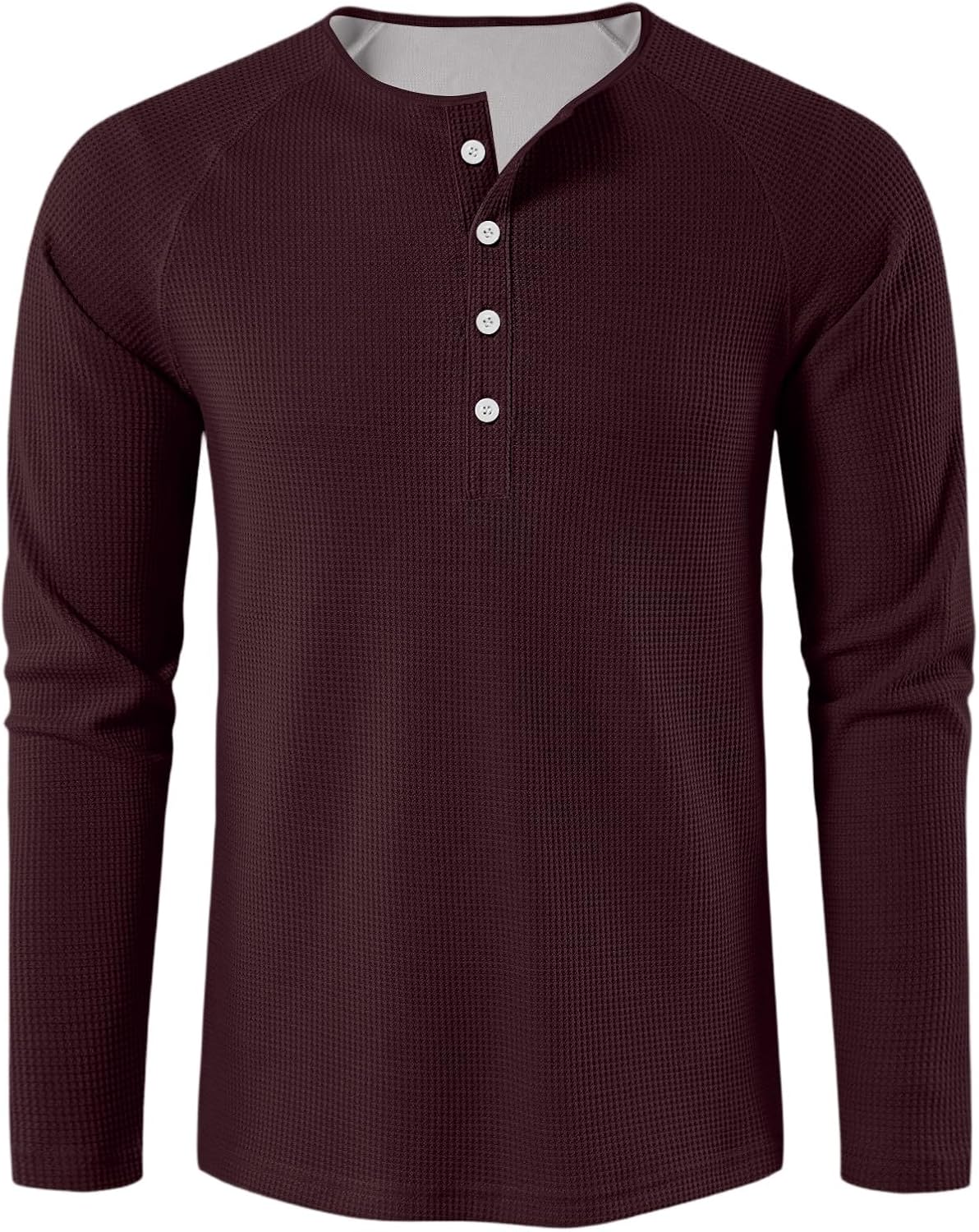 RTRDE Men's Long Sleeve T-Shirts, Solid Color Henley Shirts Casual Fall Winter Button T Shirt, M-3XL