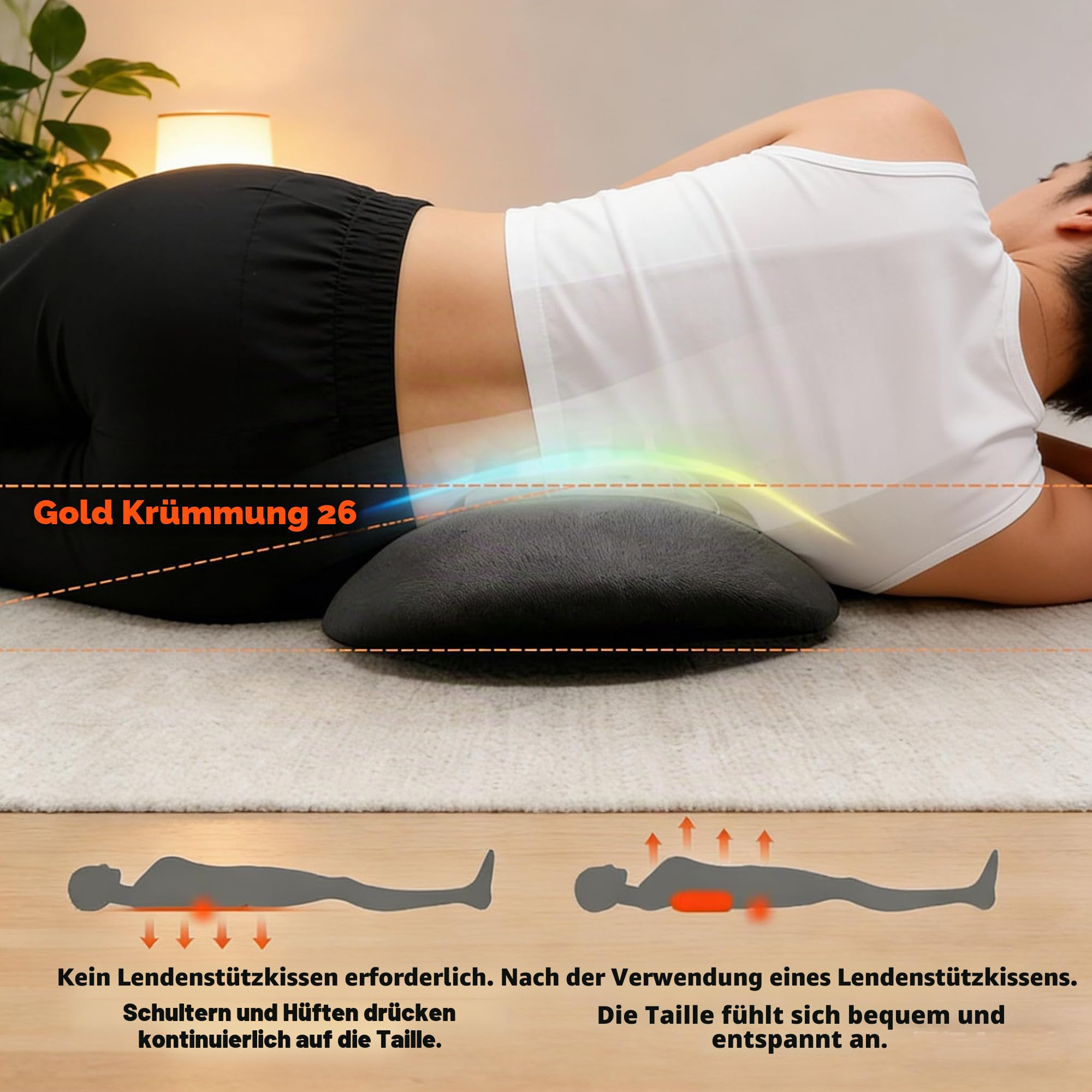Curosleep Kissen, Curosleep - Triple Fusion Massagegerät (B) | Triple Method Massager - Traction Lifting Vibration Massages & Hot Compress, Rücken Massage Für Büro, Zuhause, Reise