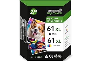 HP 61XL Ink Cartridges Black and Color - 2 Pack