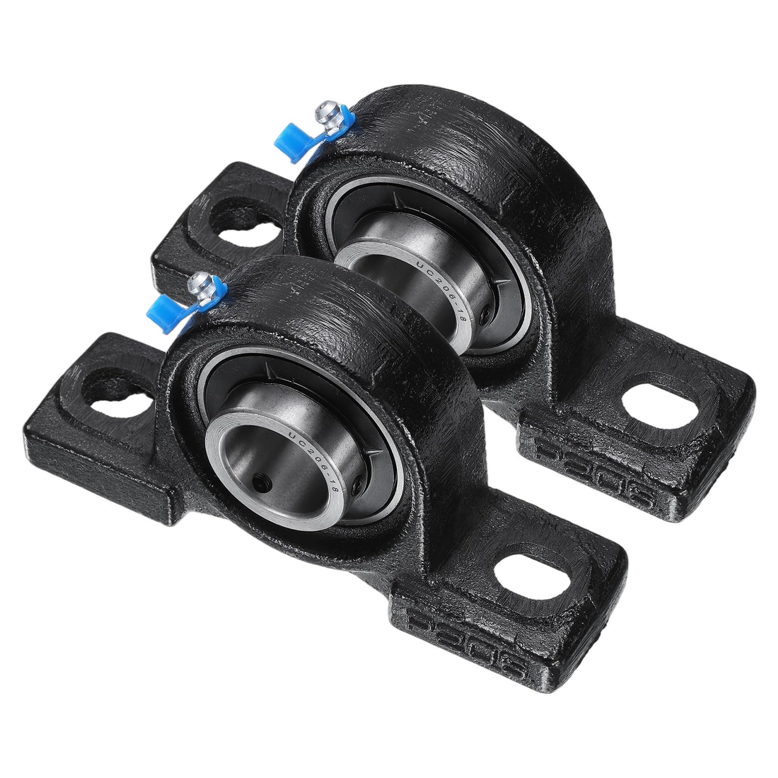 QUARKZMAN 2pz Cuscinetti a blocco a Cuscino UCP206-18 1-1/8" Foro Unità di Cuscinetto in Ghisa con Flangia Montata