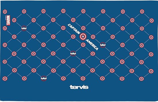 Tervis Marvel - Captain America Shield Grid Made in USA Double Walled Insulated Tumbler Travel Cup Keeps Drinks Cold & Hot, 16oz, Classic