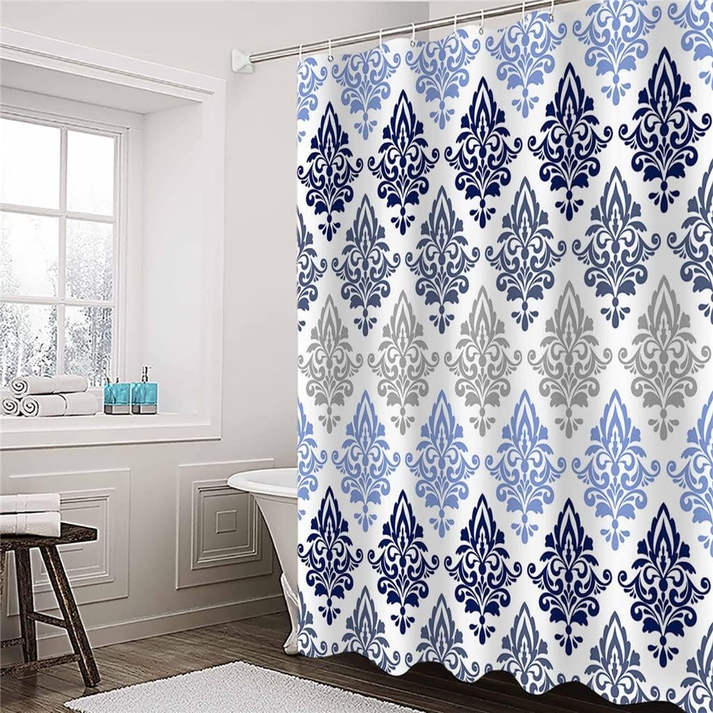 Pattern Gradient Shower Curtains Waterproof Polyester Bath Curtain Bathroom Decor