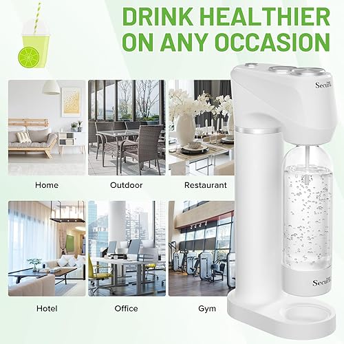 Miniatura 7 de Máquina de transmisión de refrescos, máquina de agua con gas y agua carbonatada, compatible con cilindros de CO2 de 60 l (no incluidos)