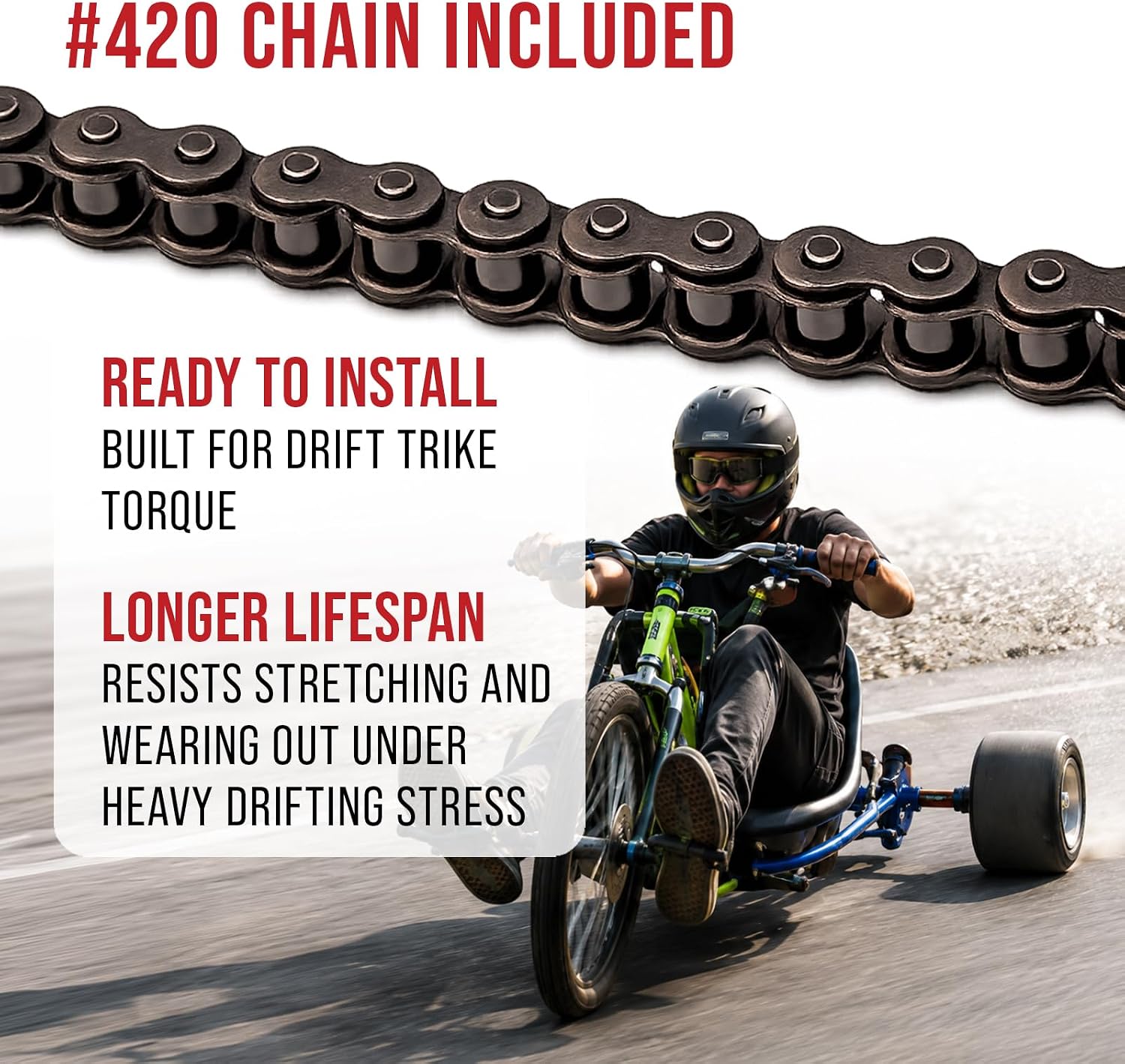 The ROP Shop Shaft Kit for Drift Trike Bikes Includes 36 Inch Tubular Aluminum Shaft Axle