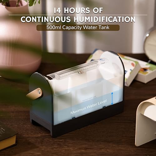 Miniatura 4 de Airthereal LF500M Difusor de llama difusor de aceite esencial aromático de 169fl oz humidificador ultrasónico de niebla fría modo de niebla