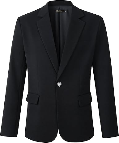 Beninos Mens Sport Coat Casual Blazer One Button Business Suit Jacket