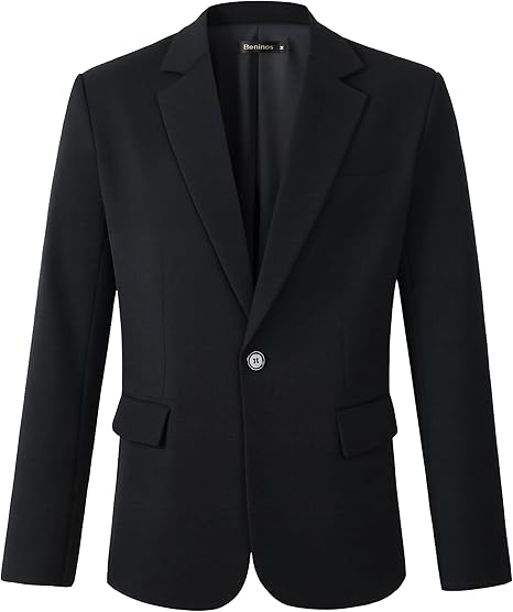 Beninos Mens Sport Coat Casual Blazer One Button Business Suit Jacket