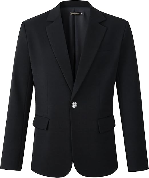 Beninos Mens Sport Coat Casual Blazer One Button Business Suit Jacket