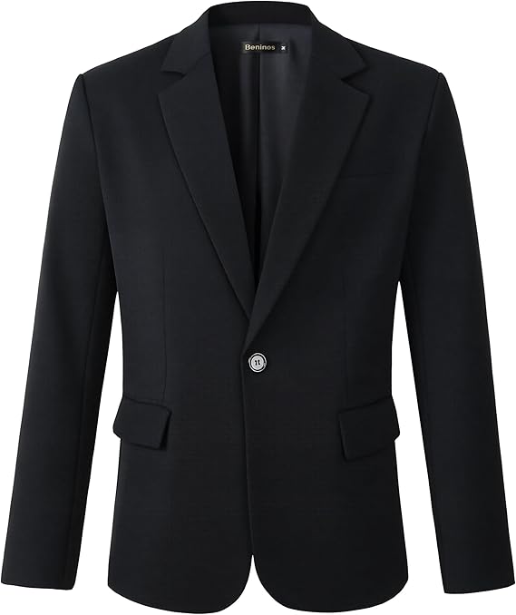 Beninos Mens Sport Coat Casual Blazer One Button Business Suit Jacket