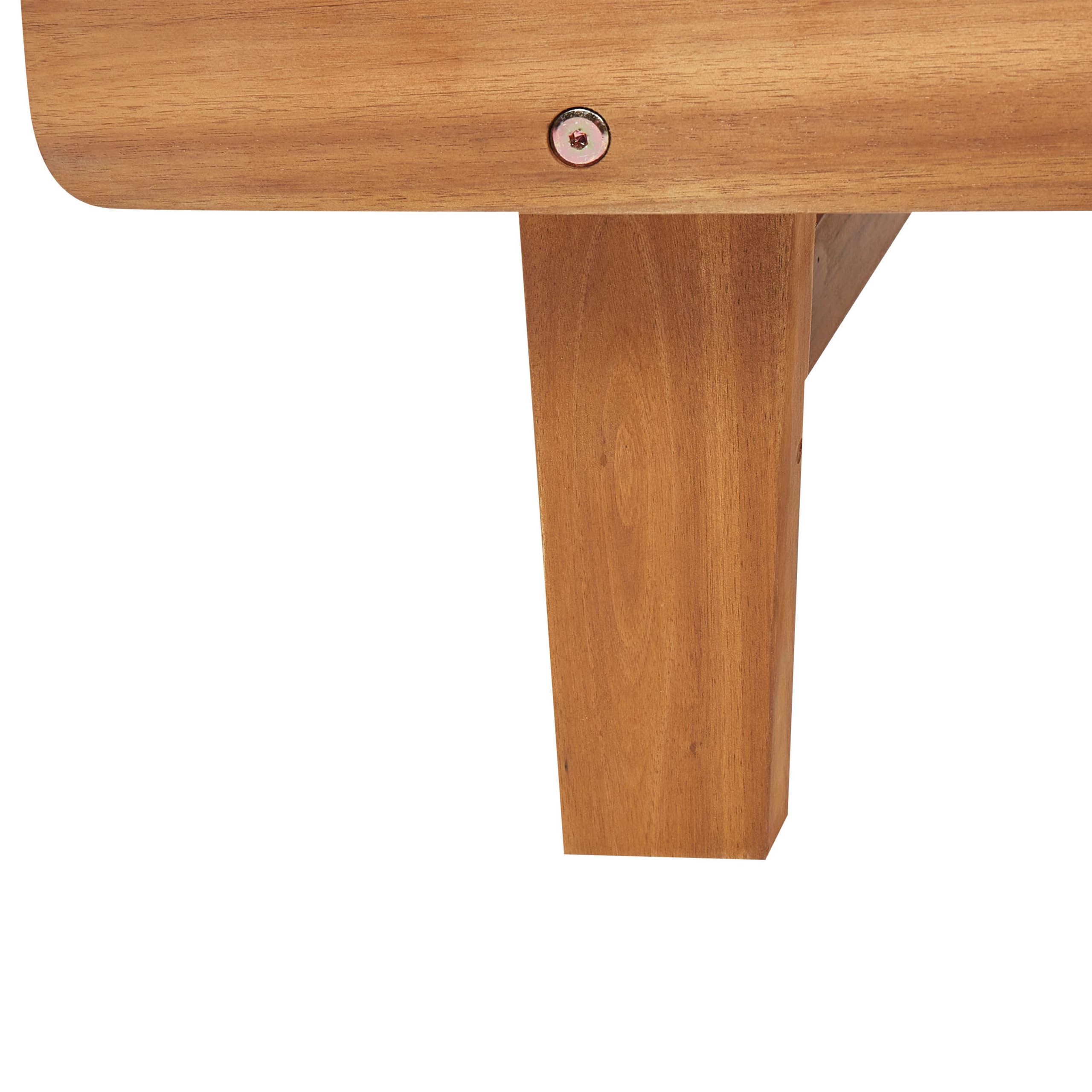 Beliani Tumbona reclinable de Madera de Acacia Clara Blanco Respaldo Plegable Pietralunga
