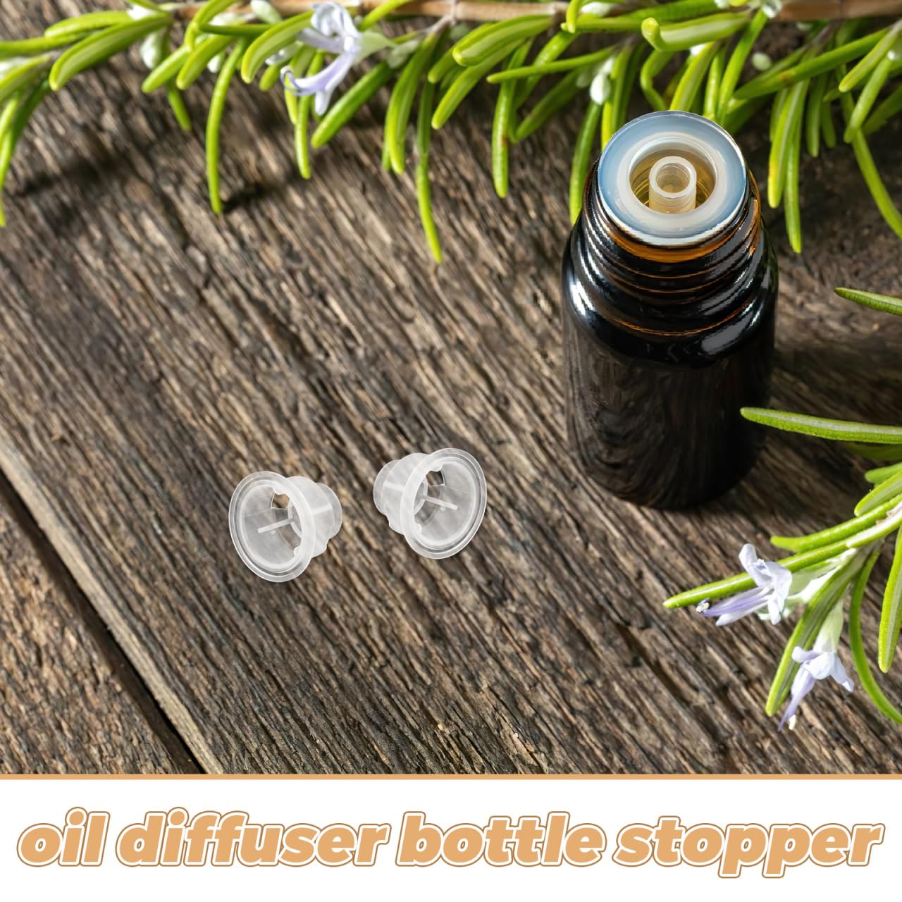 Didiseaon 200Pcs Aromatherapy Bottle Plugs Replacement Caps for Essential Oil Diffuser Bottles Perfume Diffuser Stopper Lids for Car Home and Office Use