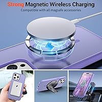 Vista 336 de SUPFINE - Funda magnética para iPhone 13 Pro Max (compatible con MagSafe), (protección contra caídas de grado militar de 10 pies), delgada, Negro