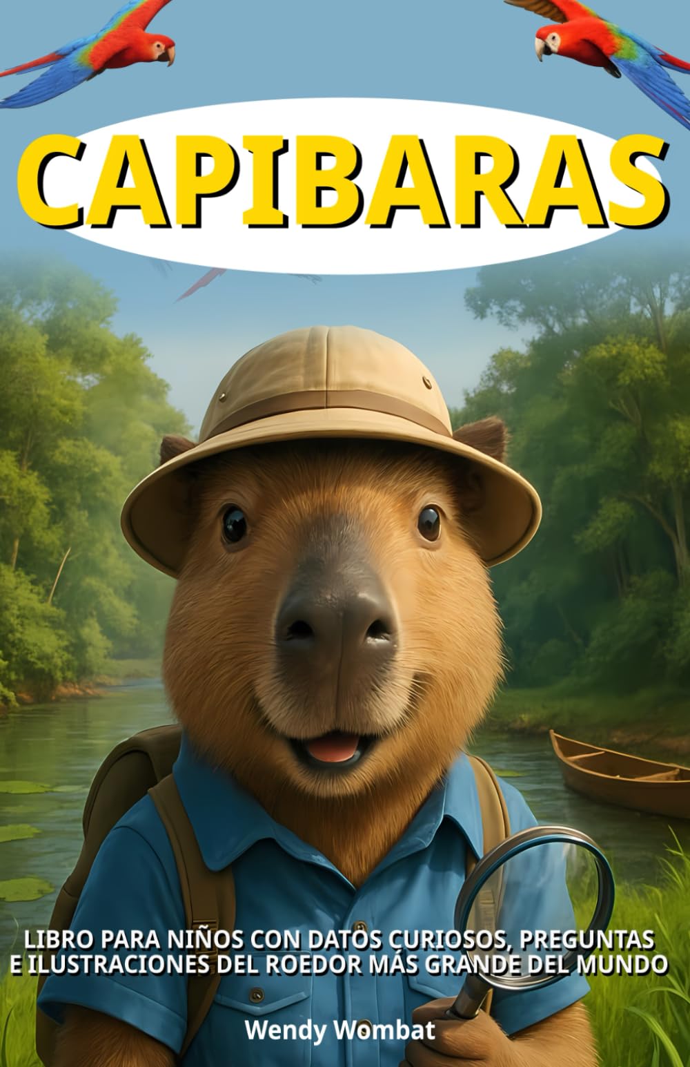 Capibaras: libro para niños con datos curiosos, preguntas e ilustraciones del roedor más grande del mundo