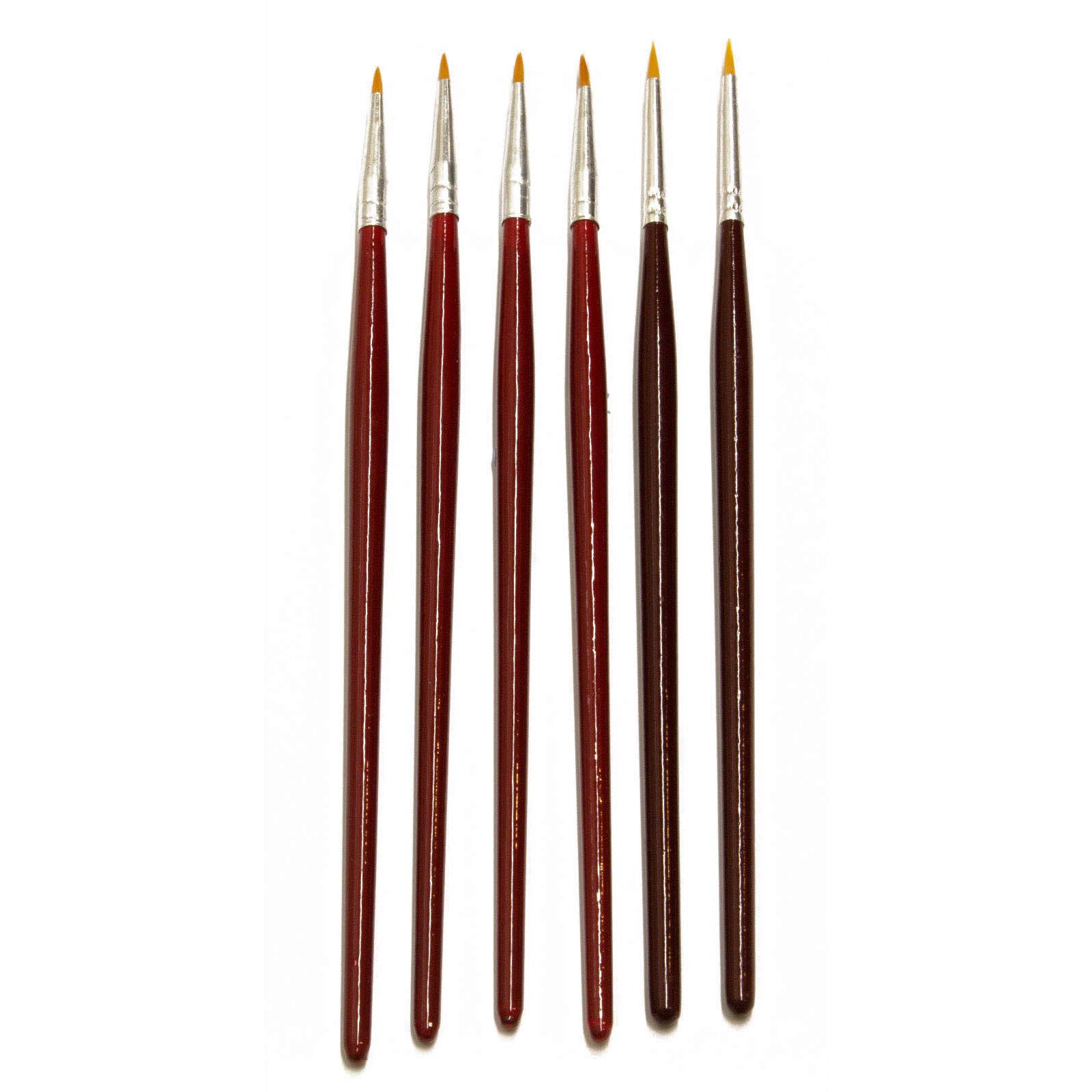 The Art Shop Skipton Multicolor, Assorted Artists Fine Detail Brush Set Of 6 | Artists, Modellers, Miniatures Painting