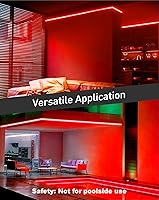 Vista 8 de Shine Decor Tira de luces LED de cuerda AC 120V, tira de neón eco sin puntos de 120LEDs/M, conectable y cortable, ETL IP65 impermeable y resistente