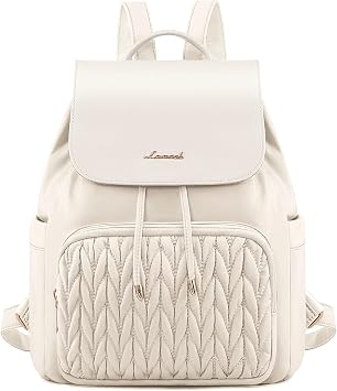 LOVEVOOK Women's Fashion Backpacks Small Rucksack Bag for Ladies Waterproof Handbag Shoulder Bags for Girls Anti-theft Mini Casual Back Packs for School Work Travel, Beige