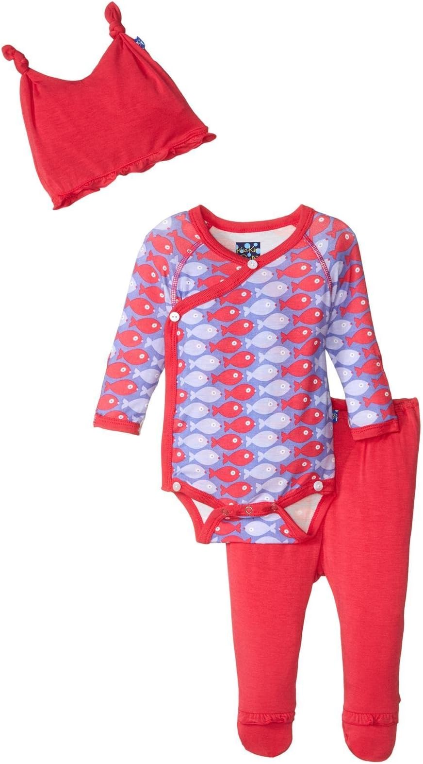 KicKee Pants Kimono Newborn Gift Set with Elephant Box