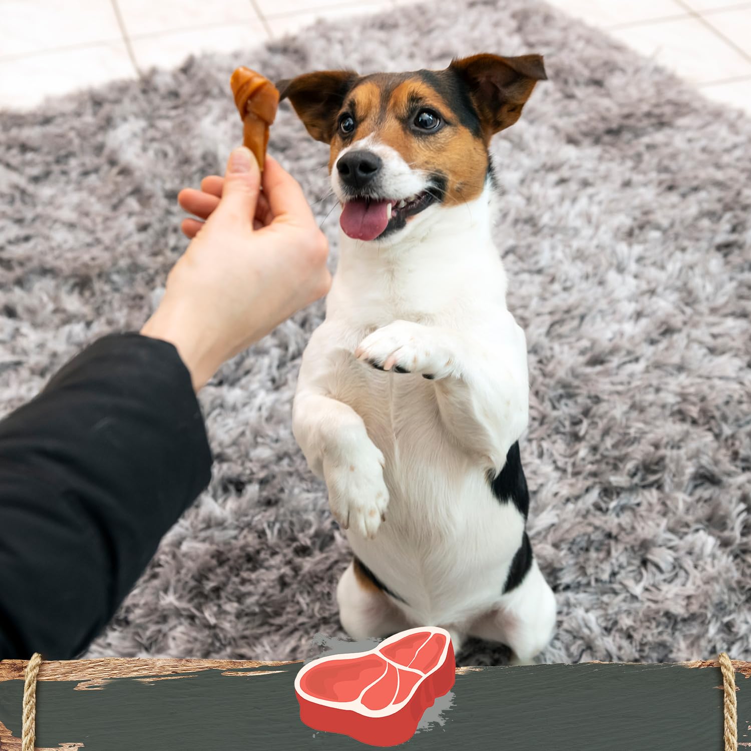 SmartBones Ossa masticabili Mini - Snack da masticare al Gusto di manzo per Cani di Piccola Taglia, 8 Pezzi