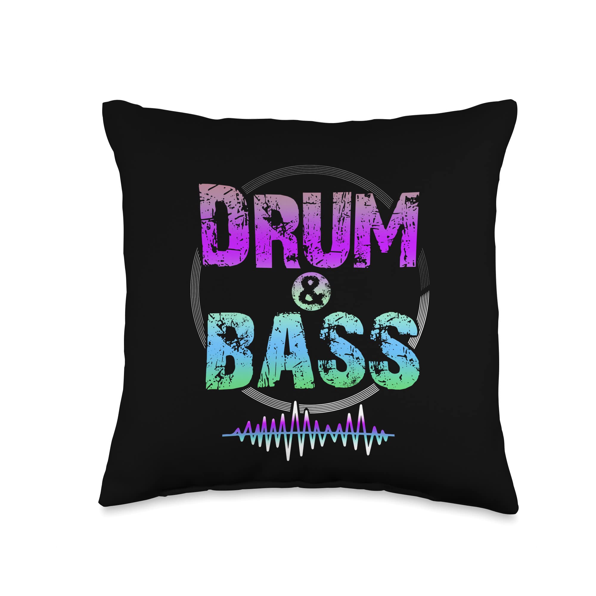 VinagreShopDrum and bass Throw Pillow, 16x16, Multicolor