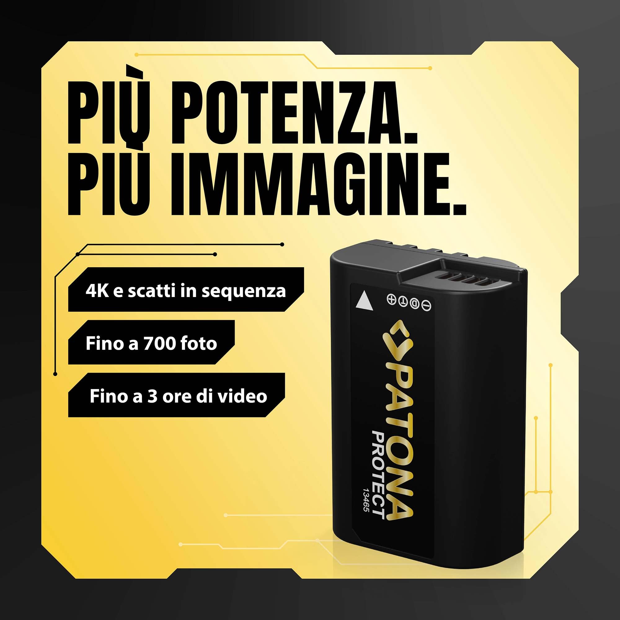 PATONA 2X Protect Batteria per Panasonic DMW-BLK22 2600mAh