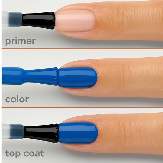 Sally Hansen Miracle Gel Salon Quality Nail Polish | Gel-Like Formula, Two-Step System, No UV Light Needed, Long Lasting | Opaque, Glossy | 619 Tidal Wave | Dark Blue Nail Polish