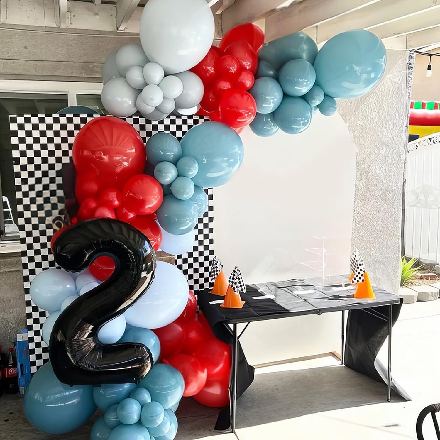 Red and Blue Balloons,12 Inch Navy Blue Macaron Blue and Dark Blue with Matte Red Balloons,for Birthday Wedding Baby Shower Theme Party Decorations