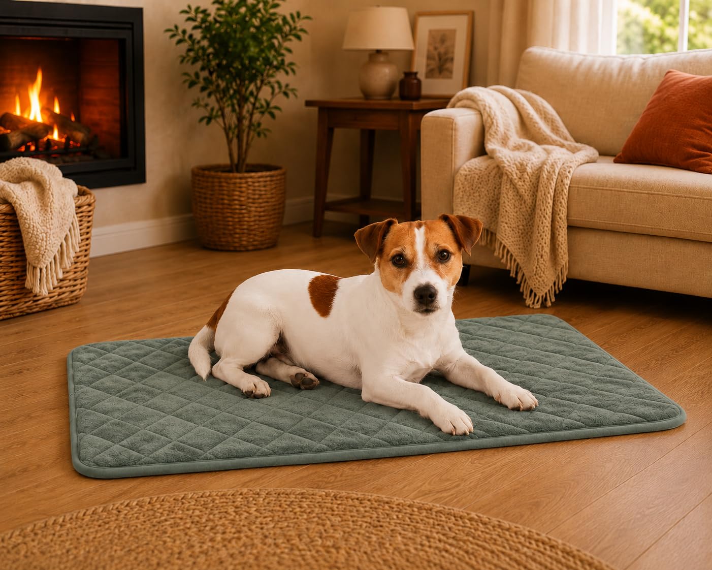 hundebett - katzenbett orthopädisch Weimar grün - orthopädisches Memory Foam Kissen - 70,5x41,5x2cm