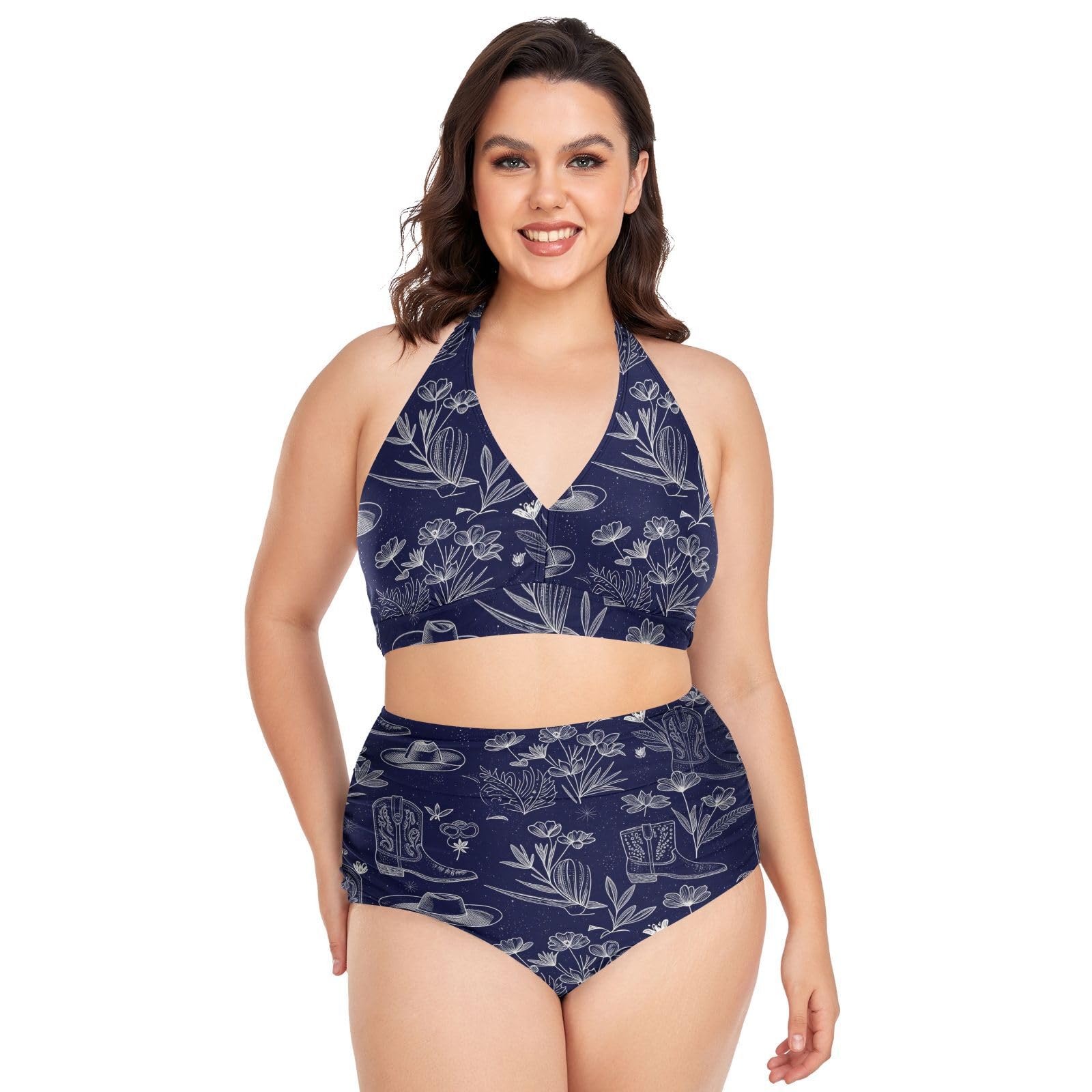 Bikini grande taille réglable maillot de bain gainant pour affiner la silhouette avec style - 7