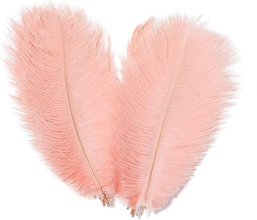 AWAYTR Plumas de avestruz naturales de 14-16 pulgadas (13.8-15.7 in) para centros de mesa de boda, decoración del hogar, arreglos florales,