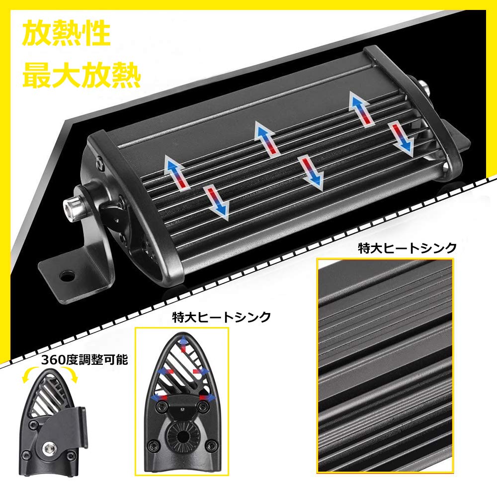 Amazon.co.jp: Largoods ワークライト 11インチ LED作業灯 50W フォグ