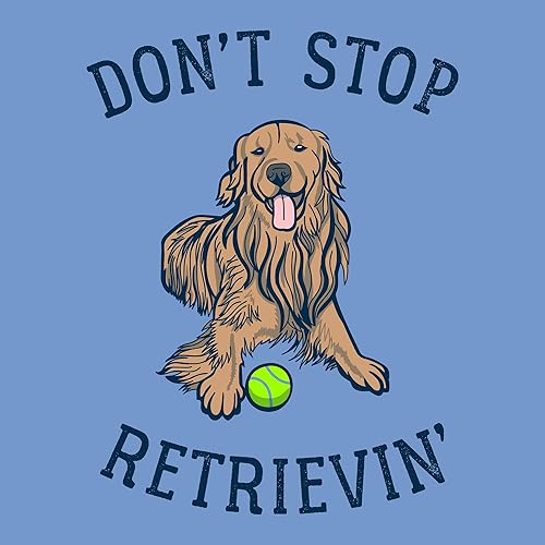 Miniatura 2 de Don't Stop Retrievin - Divertida camiseta de perro Golden Retriever, Azul Carolina
