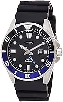 Vista 13 de Casio MDV106 Series Unisex Analog Watch 200M WR Stainless Steel Case Resin Band 2 Hand Analog (HR, Min, SEC) Date Display Screw Down