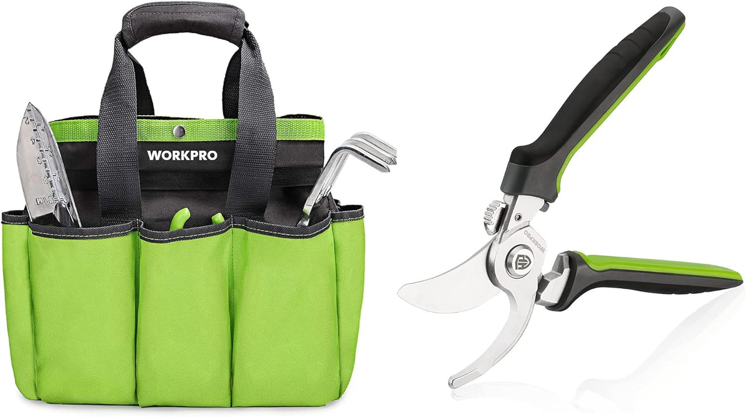 WORKPRO Garden Tool Bag with Garden Bypass Pruning Shears