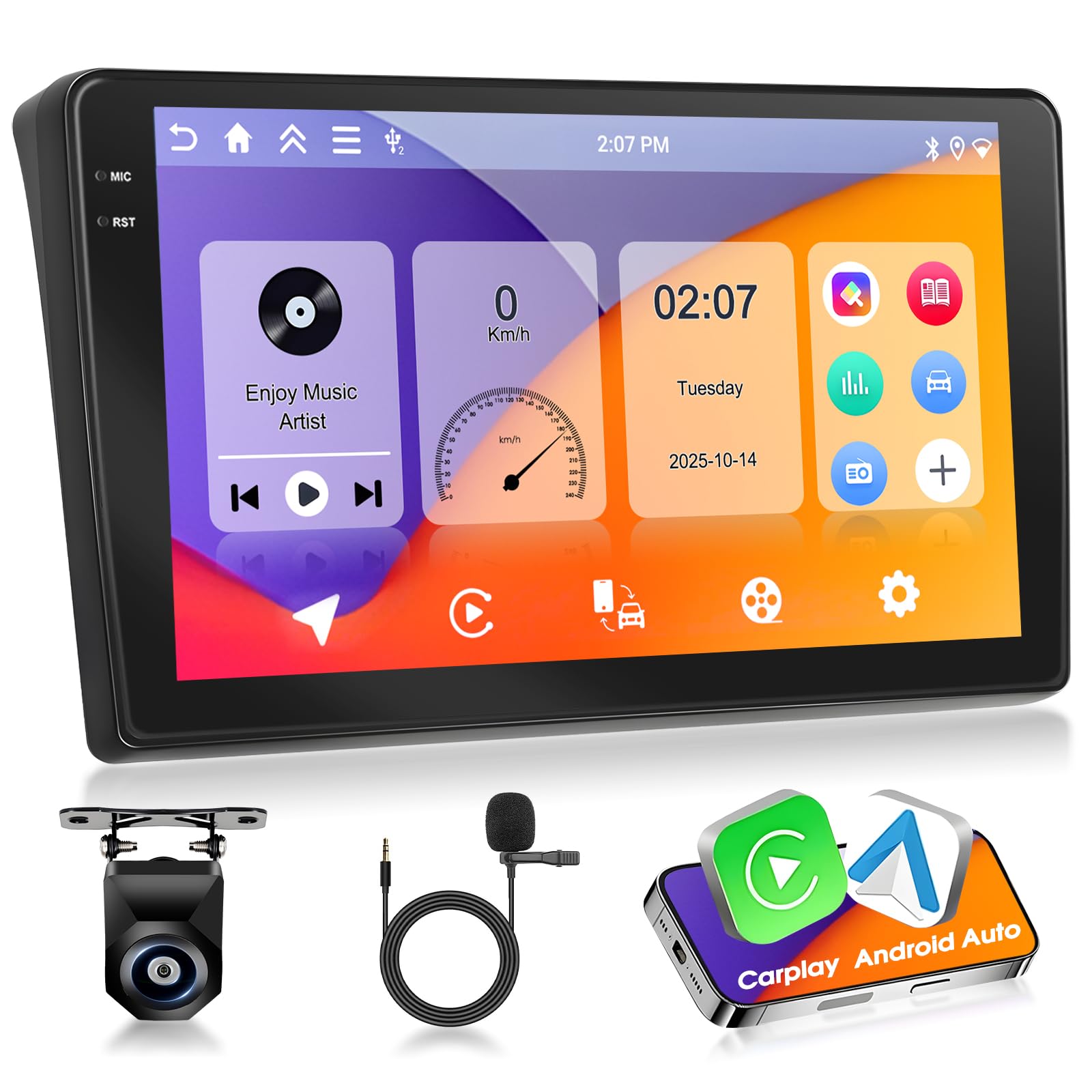Android Per Ducato 3 Peugeot Boxer 2 Citroen Jumper 2 2011-2022,4+64G 9 Pollici 1280P Touchscreen In-Cell Autoradio,Apple Carplay Android Auto GPS Bluetooth WiFi FM/RDS 2USB,Supporta DAB+OBD2