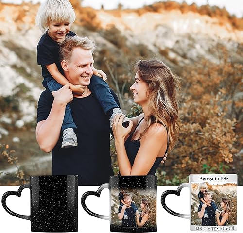 Miniatura 3 de Taza mágica personalizada, taza de café personalizada que cambia de color, taza de café de 11 onzas con sensible al calor, regalos personalizados