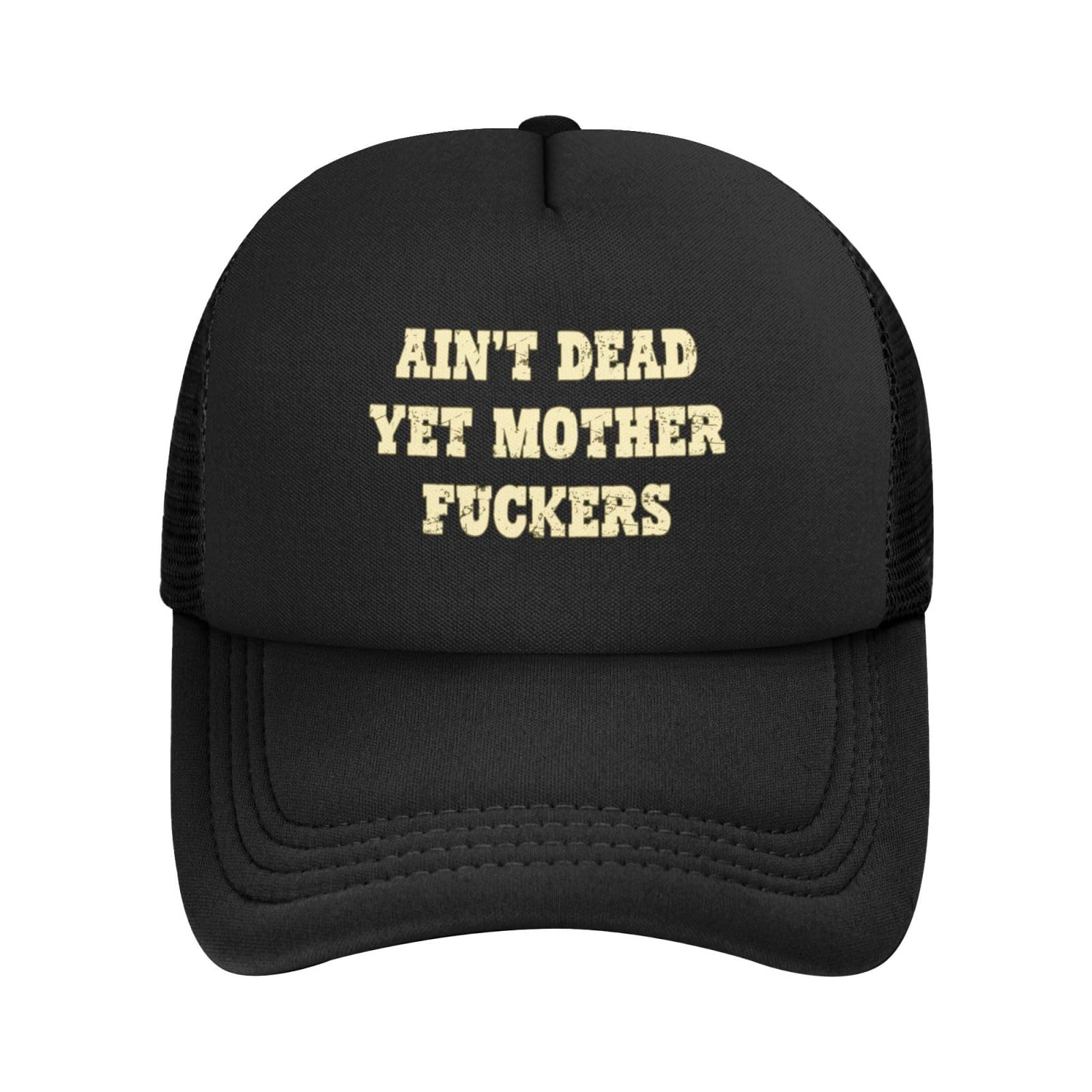 Melbrakin Unisex Black Ain't Dead-Yet-Mother-Fuckers Mesh Hats Men Women Baseball Cap