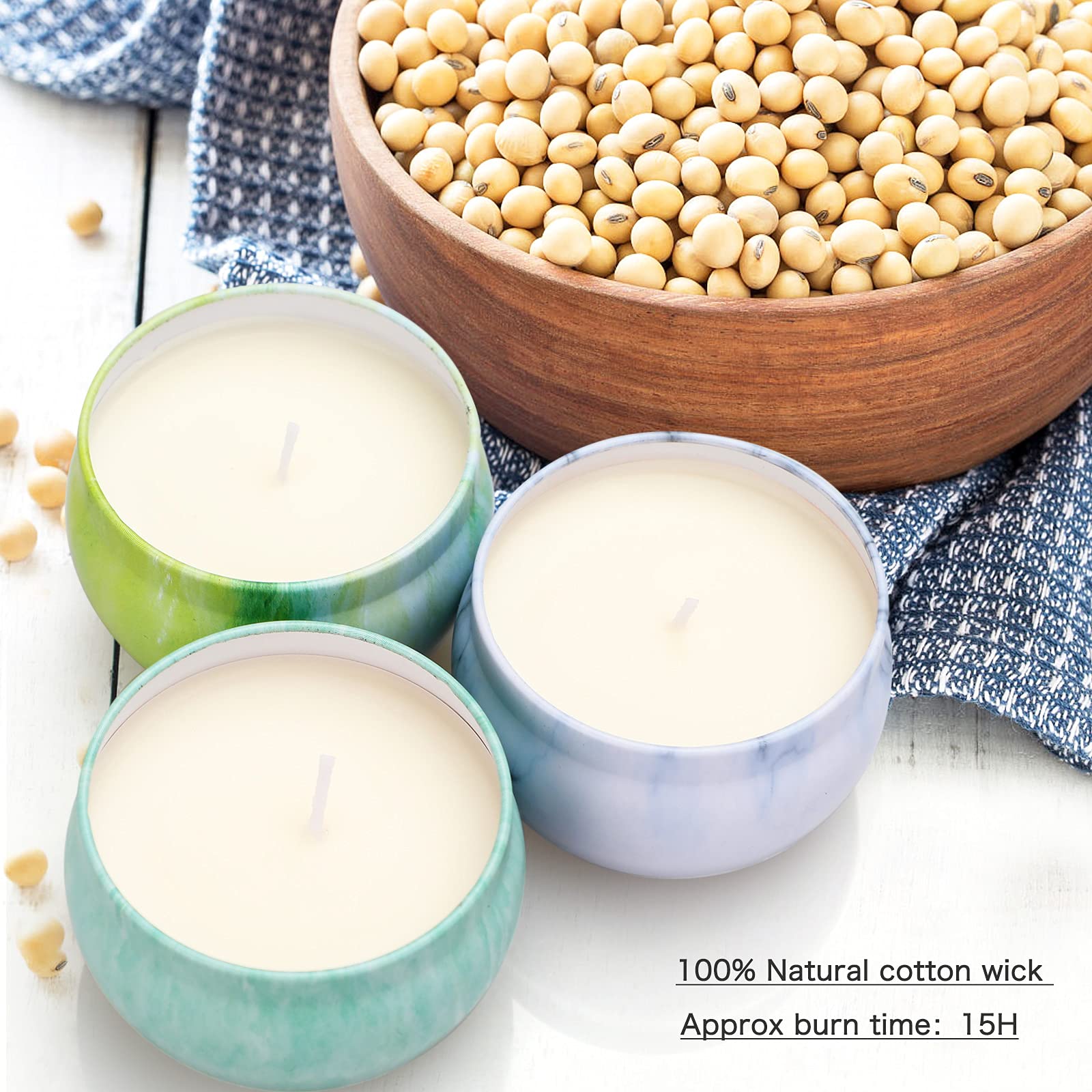 Yinuo Mirror Candele Profumate Regalo,Regalo Donna,Set Candele Profumate 8 * 2,5 Oz,per Anniversario Natale San Valentino Festa della Mamma Decorazione