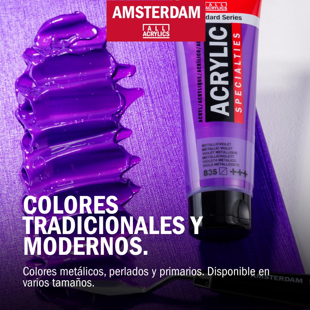 Amsterdam Set de pintura acrílica tonos de gris, 6 x 20 ml | pigmentos de, colores versátiles, resistentes a la luz, fórmula duradera