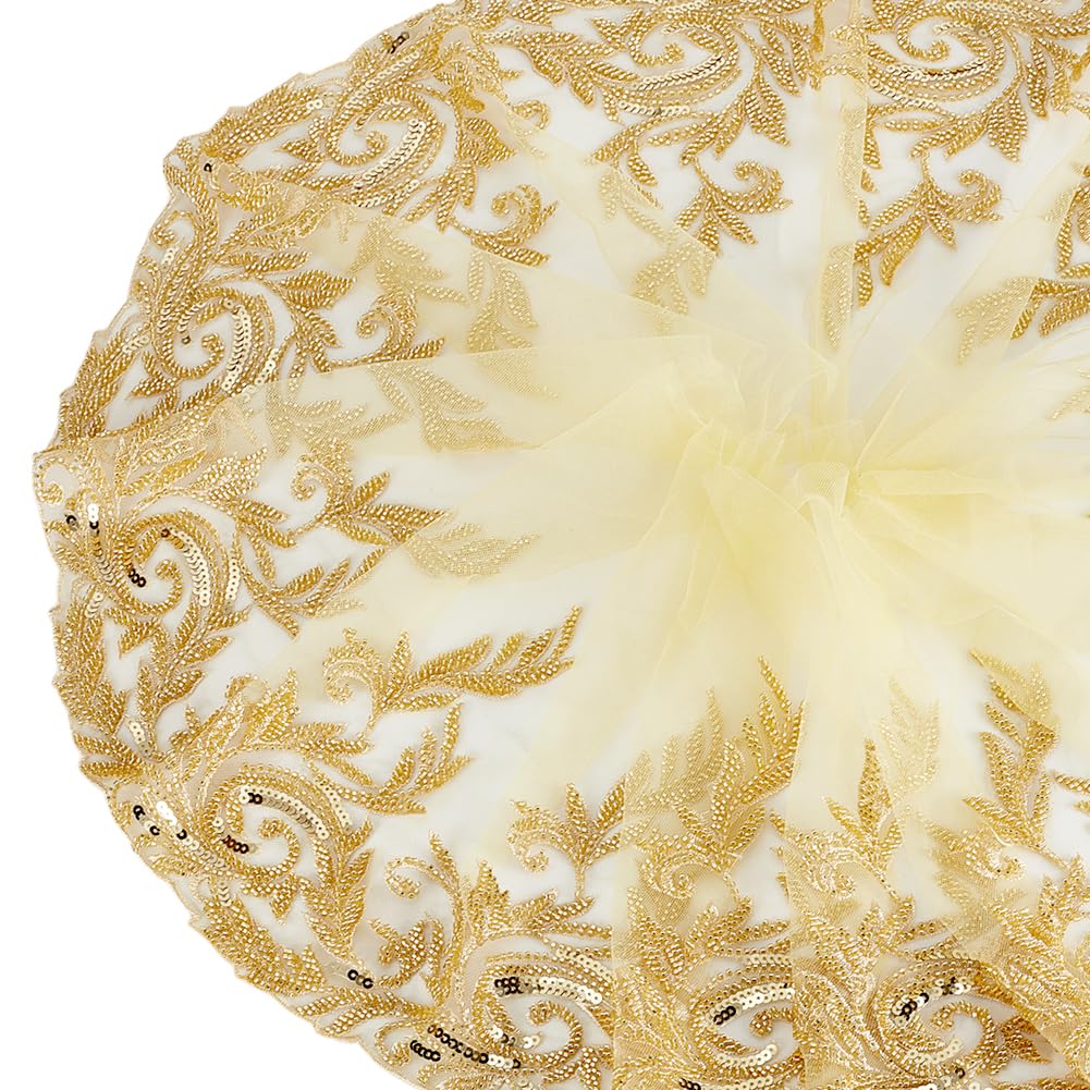 Tela de encaje floral brillante para decorar las cortinas del salón y vestidos de boda